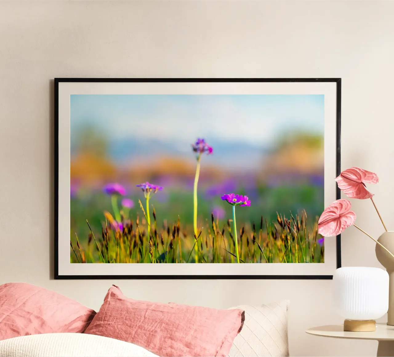 Fiori selvatici in fiore in primo piano in primavera poster da 5ecken