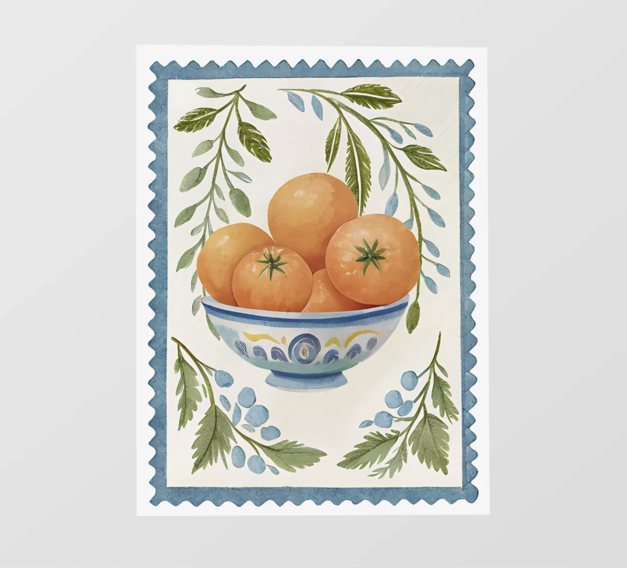 Orange Print, Fruit Poster, Italy Wall Art, Italian Poster photo wallpaper by DolceVita