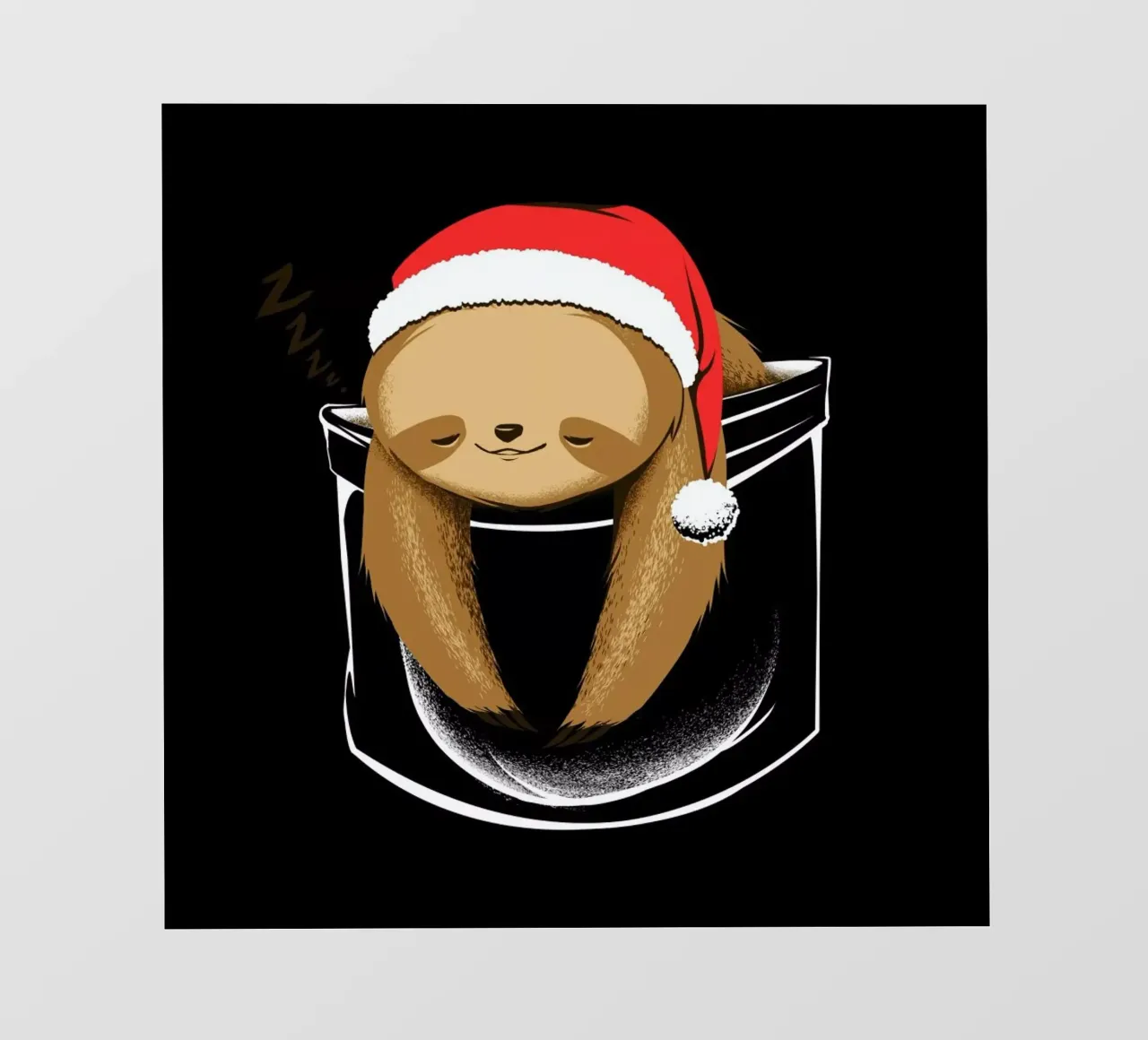 Sloth In A Pocket Xmas Black pellicola backlit da Tobe Fonseca