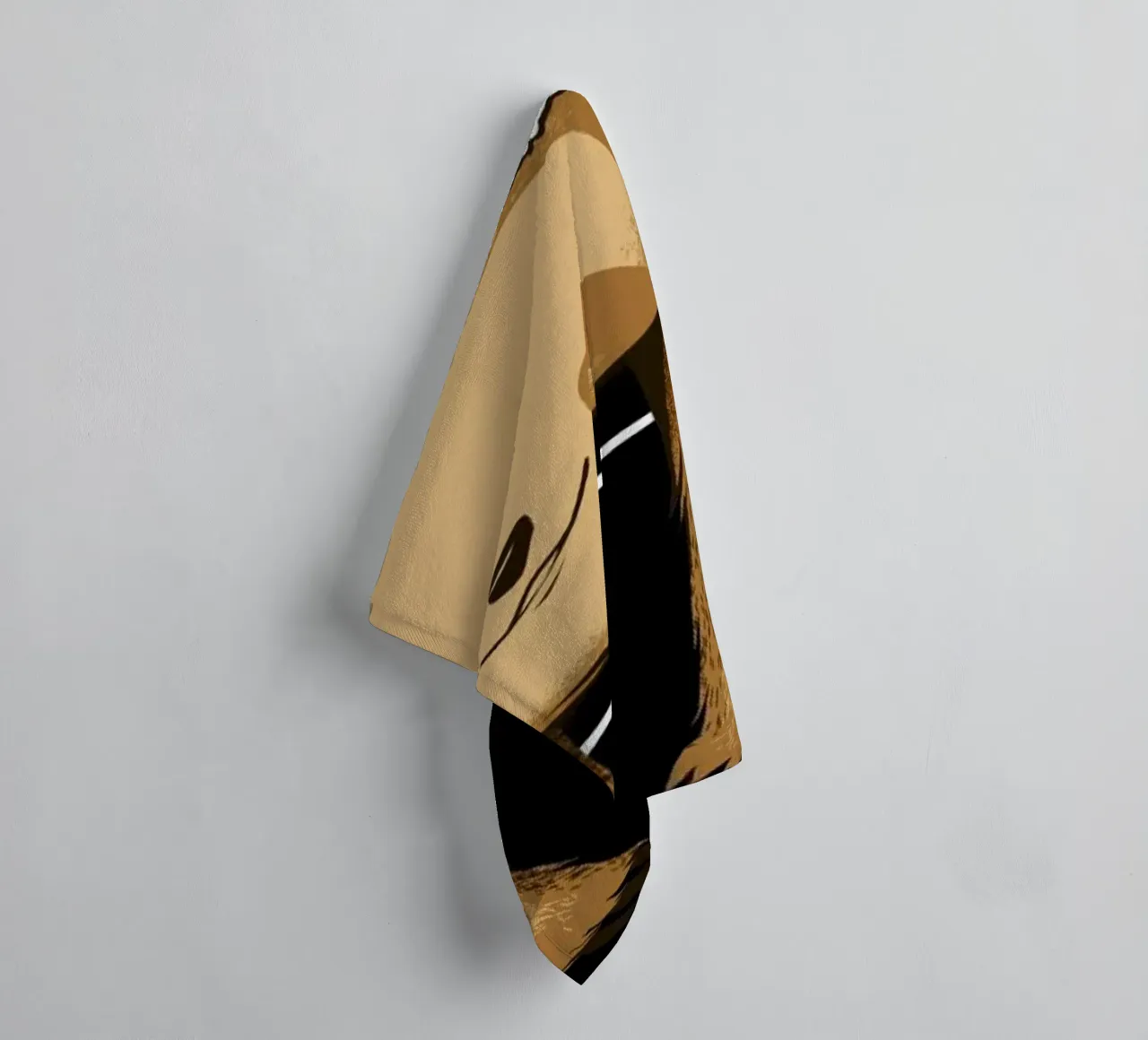 Sloth In A Pocket Xmas Black towel by Tobe Fonseca