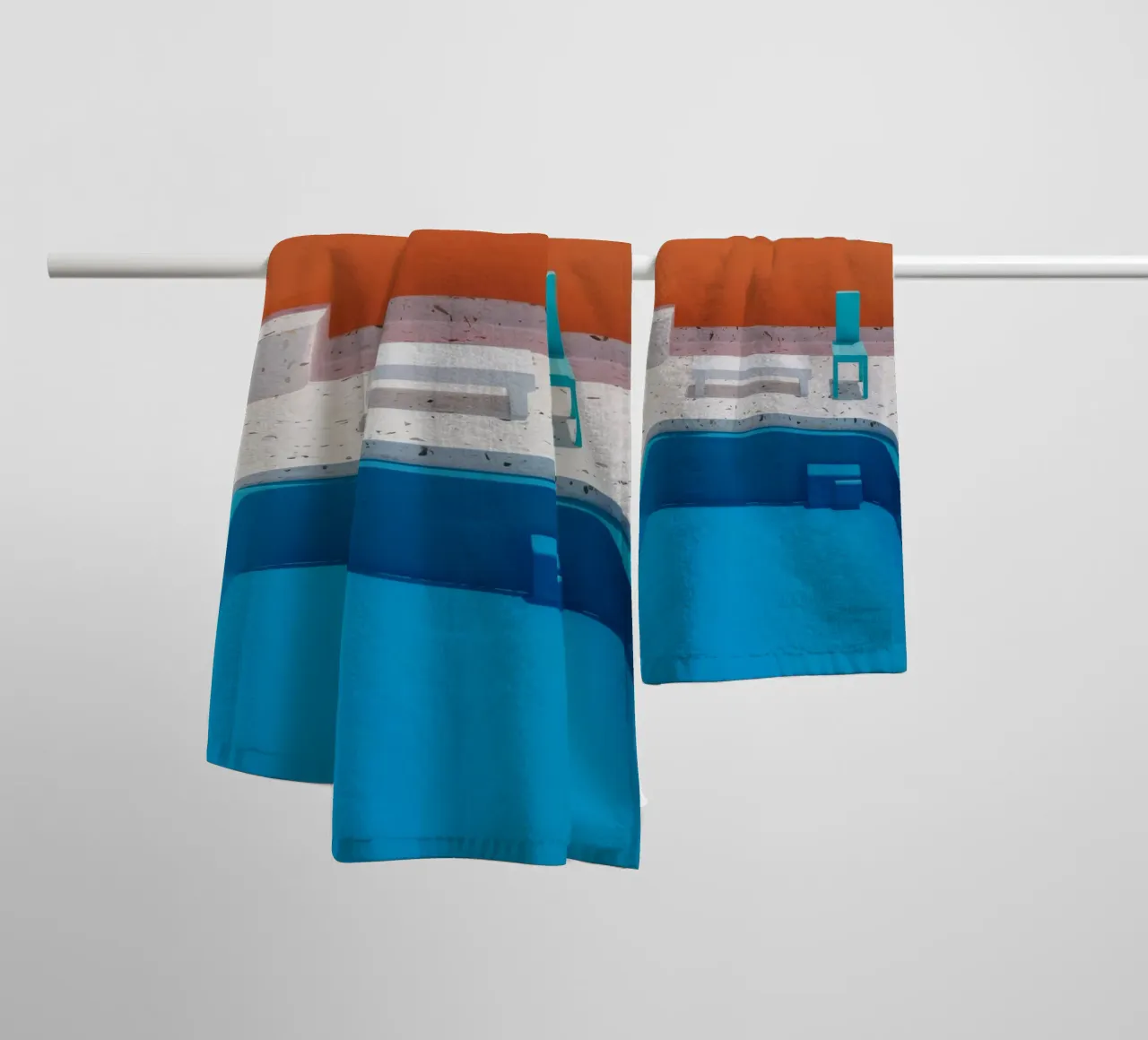 Azure Pool Stillness towel by Stone Patina
