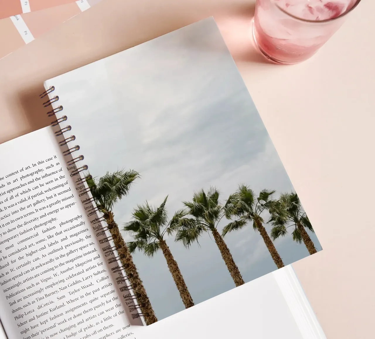 Palm trees in a row at the beach diario ad anelli da photolovers