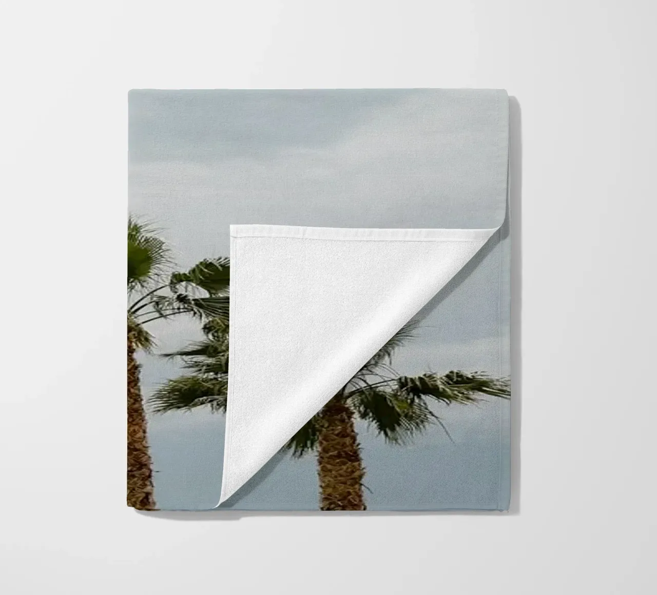 Palm trees in a row at the beach telo mare da photolovers