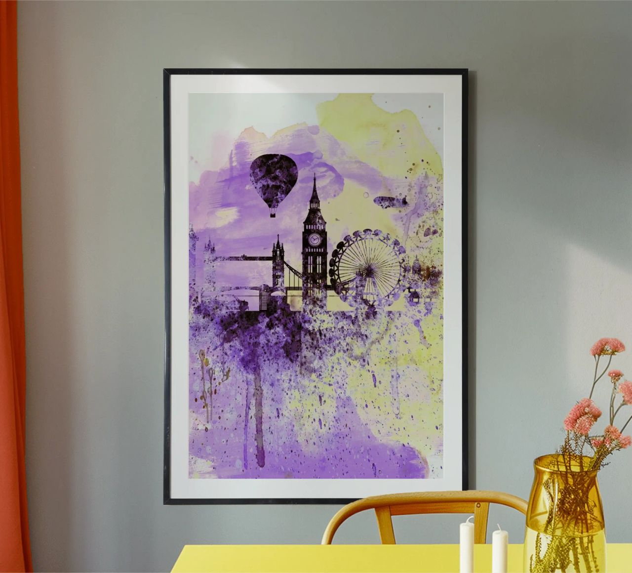 London Watercolor Skyline 2 poster by Naxart