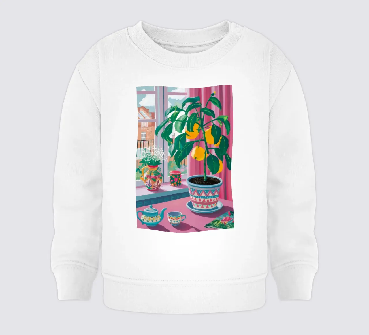 Sunlit Lemon Repose baby sweatshirt by Chroma Haven