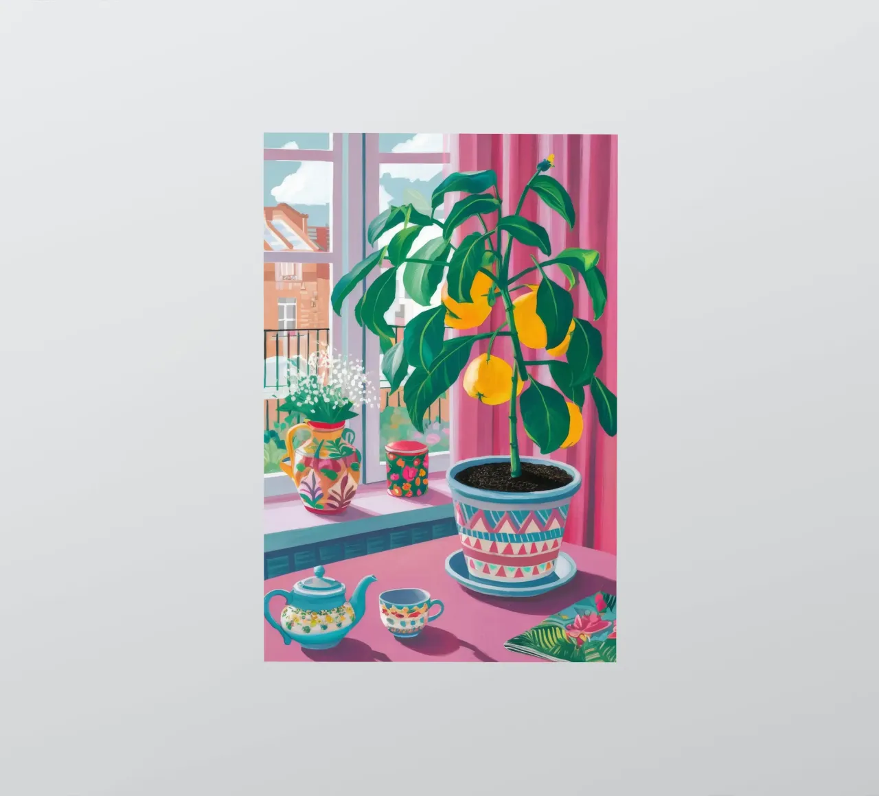 Sonnenbeschienene Zitrone Repose Sticker von Chroma Haven