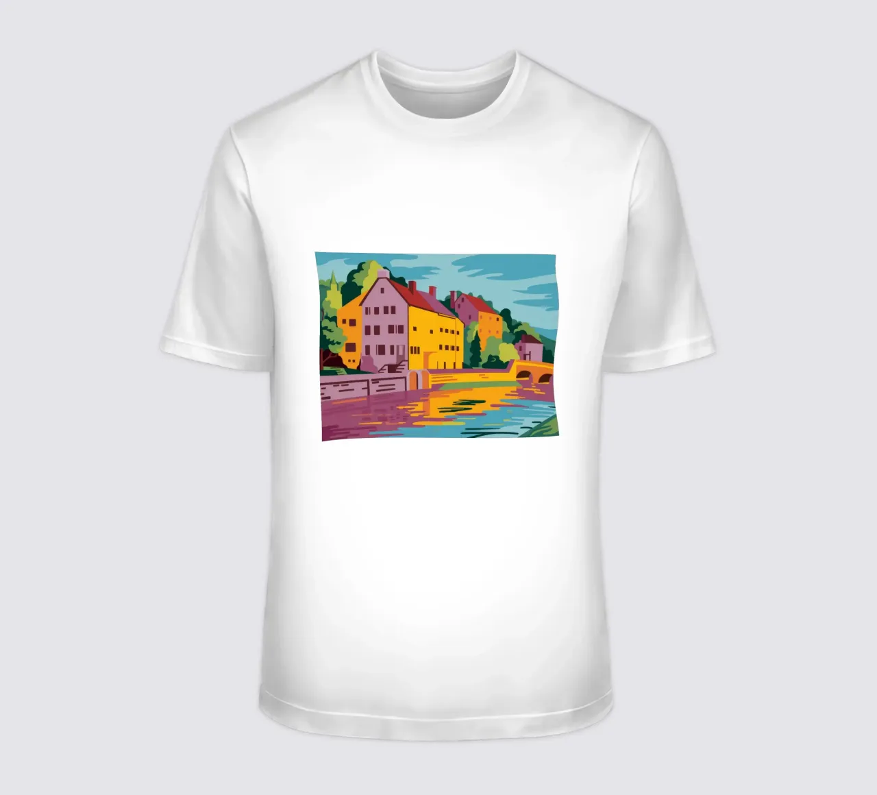 Città del fiume d'oro t-shirt da Chroma Haven