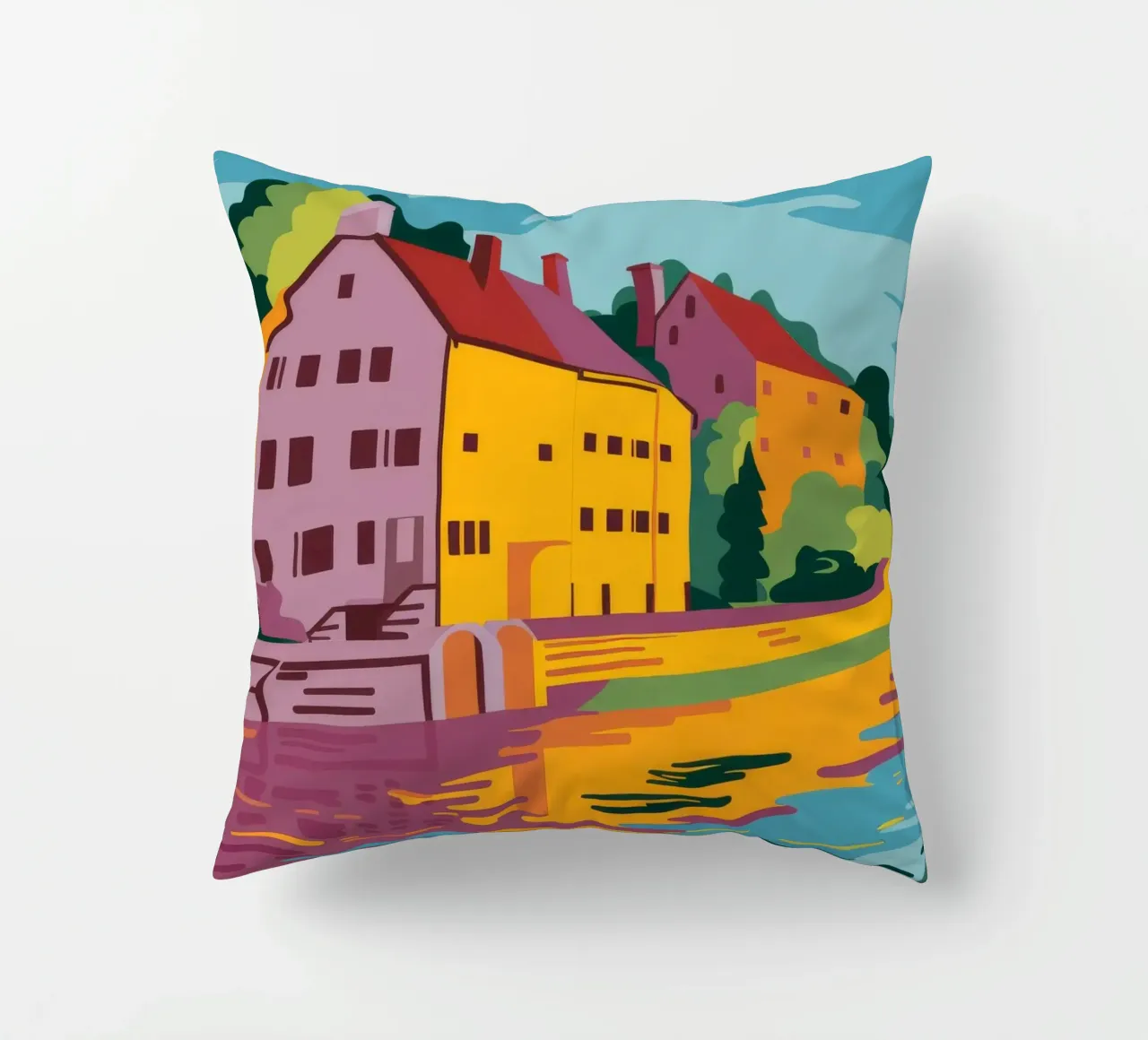 Città del fiume d'oro cuscino da Chroma Haven