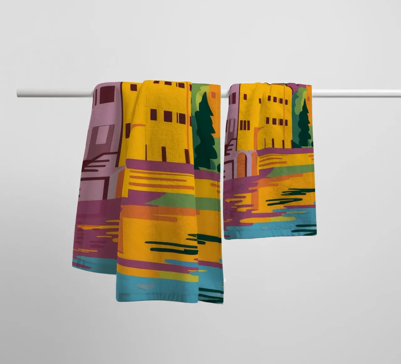 Città del fiume d'oro asciugamano da bagno da Chroma Haven