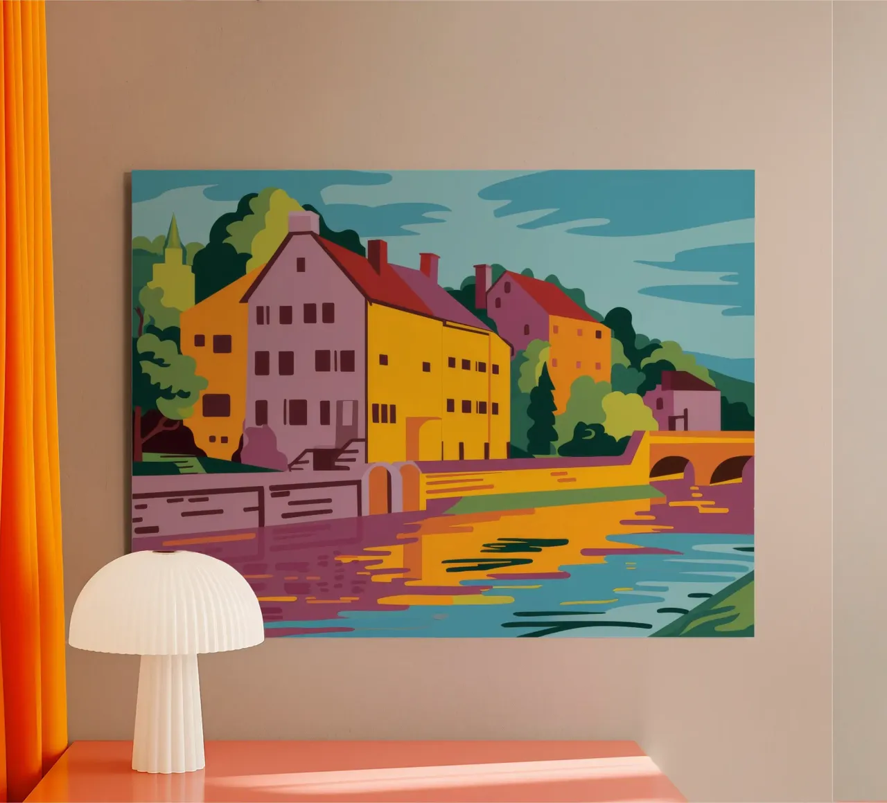 Città del fiume d'oro alluminio dibond da Chroma Haven