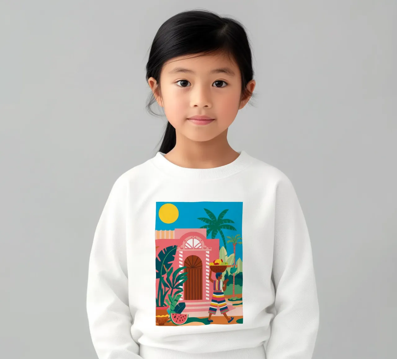 Beatitudine tropicale ad arco felpa bambino da Chroma Haven