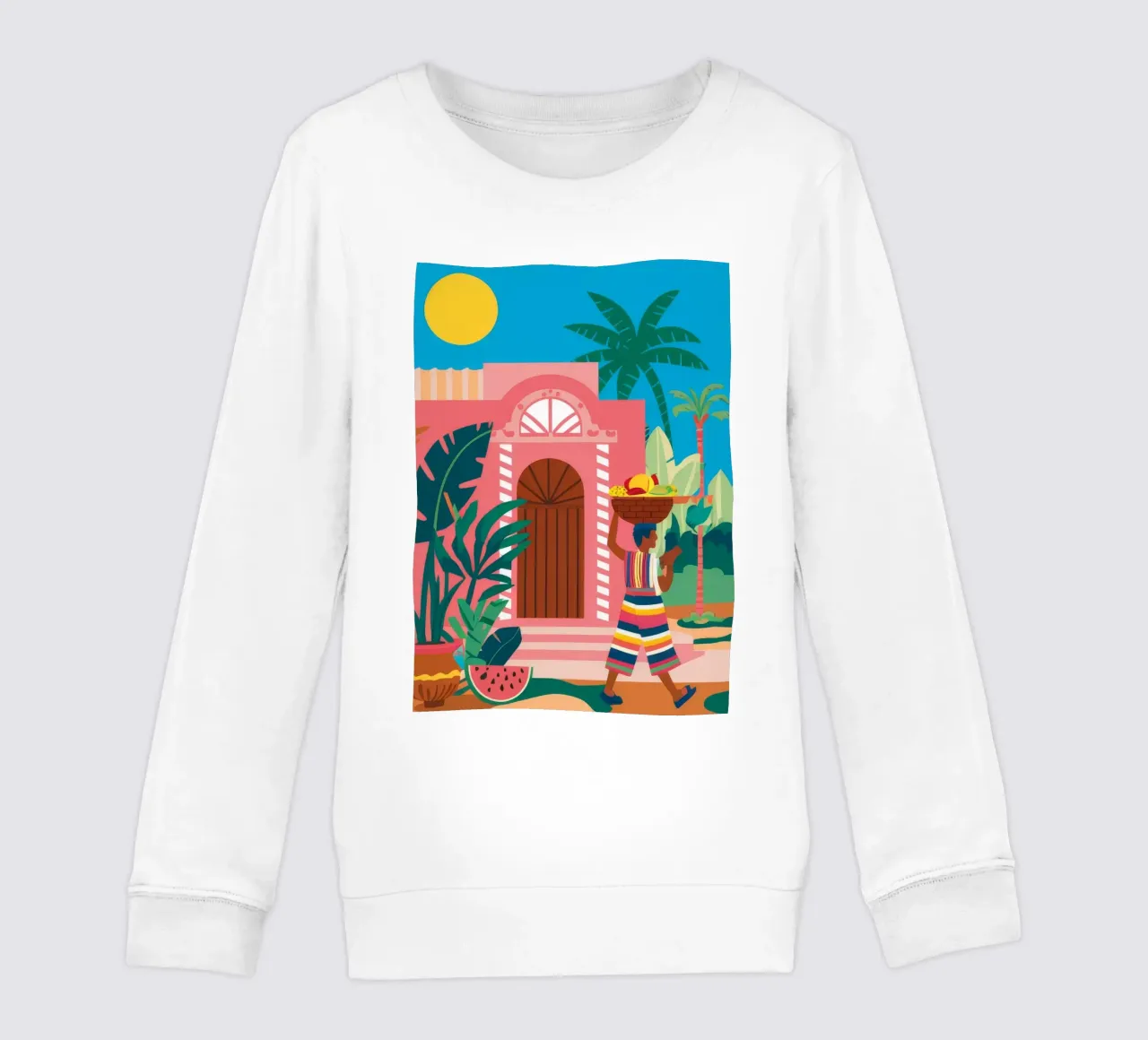 Beatitudine tropicale ad arco felpa bambino da Chroma Haven