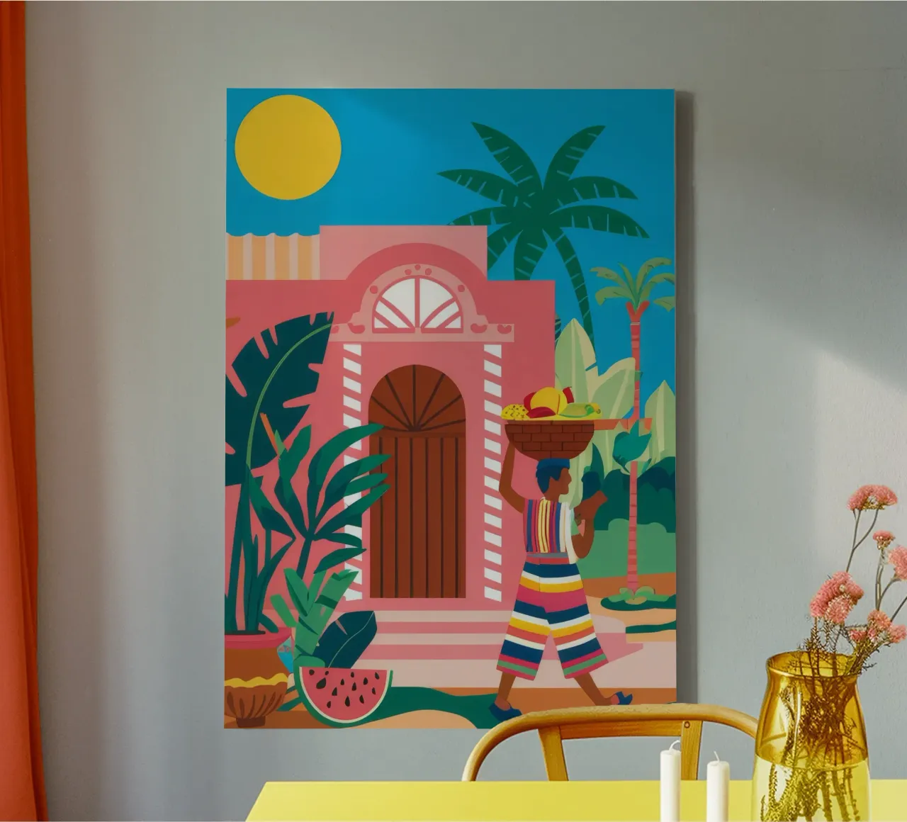 Beatitudine tropicale ad arco tela con Cornice a cassetta da Chroma Haven