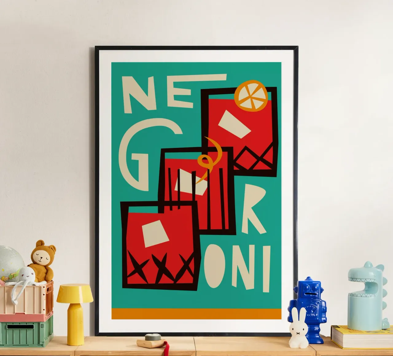 Negroni Cocktail poster da Fox & Velvet