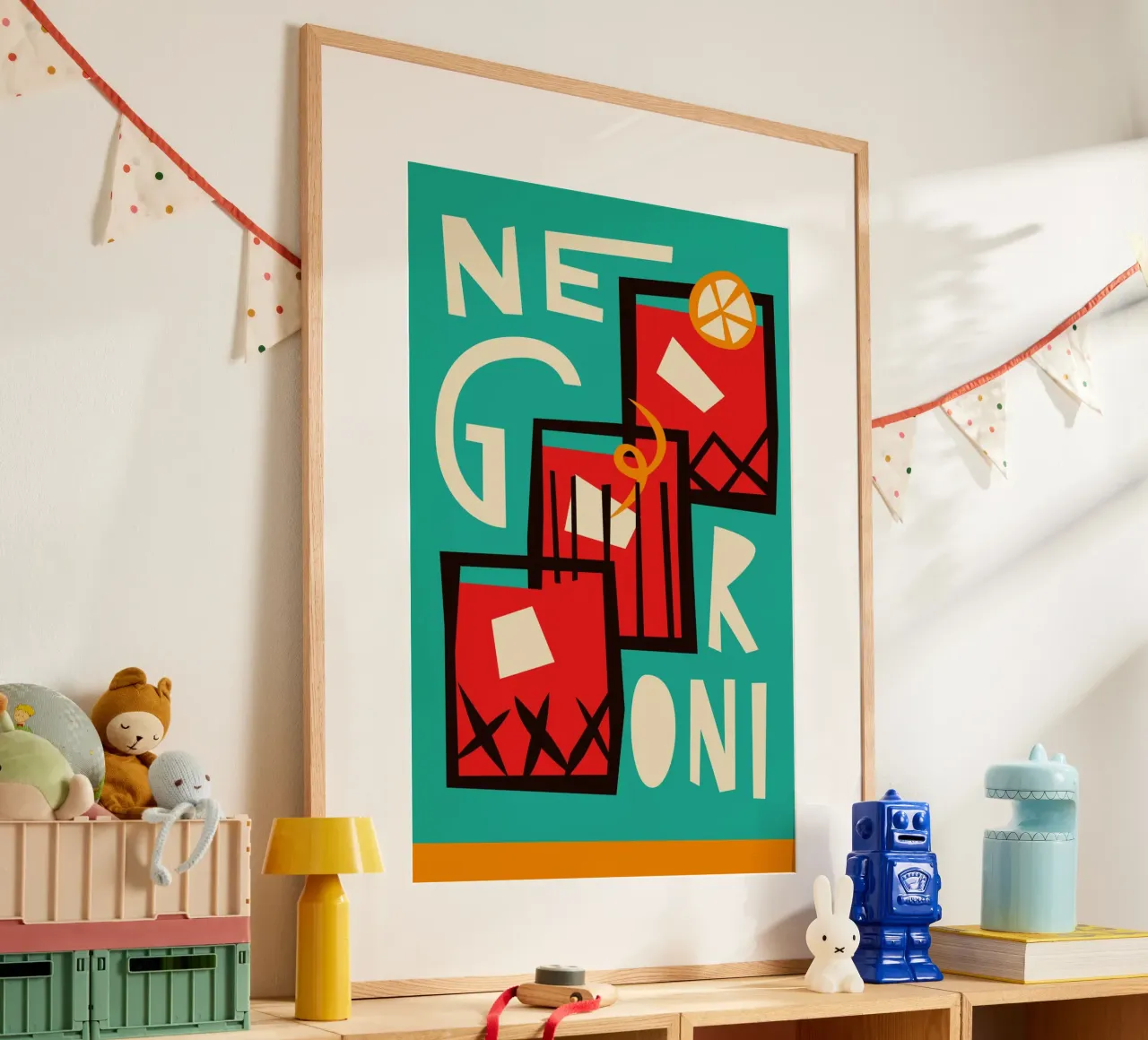 Negroni Cocktail poster da Fox & Velvet