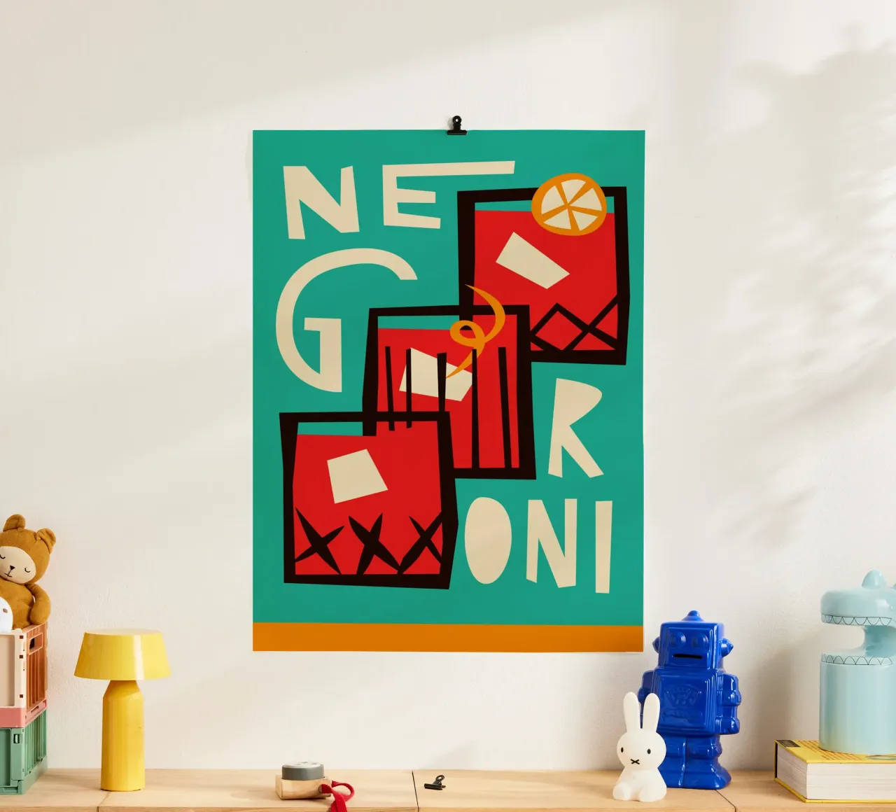 Negroni Cocktail poster da Fox & Velvet