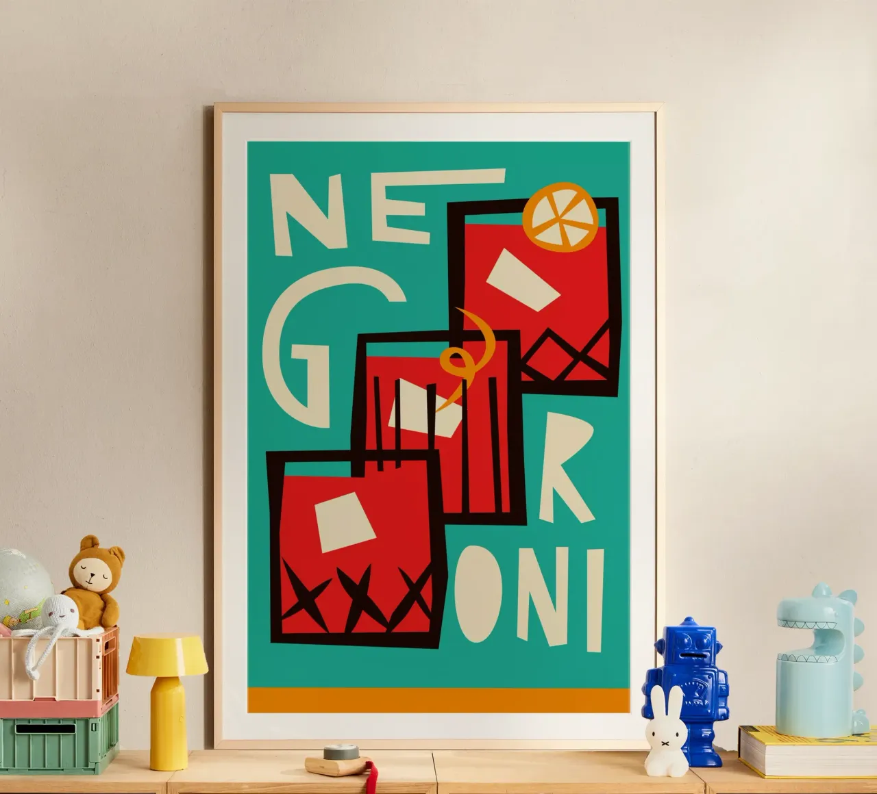 Negroni Cocktail poster da Fox & Velvet