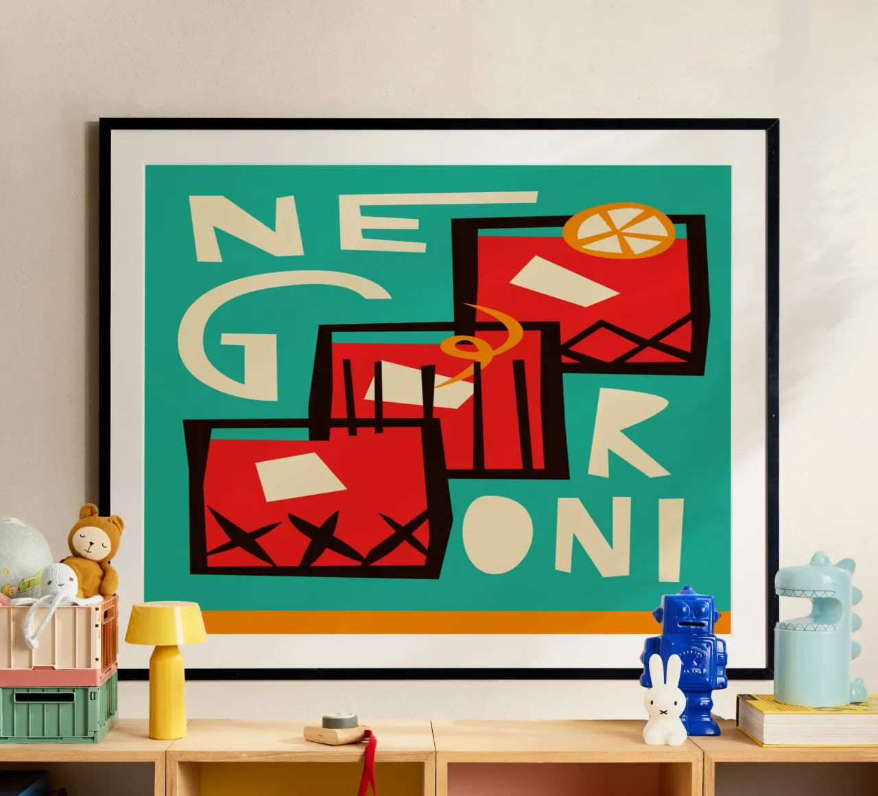 Negroni Cocktail poster da Fox & Velvet