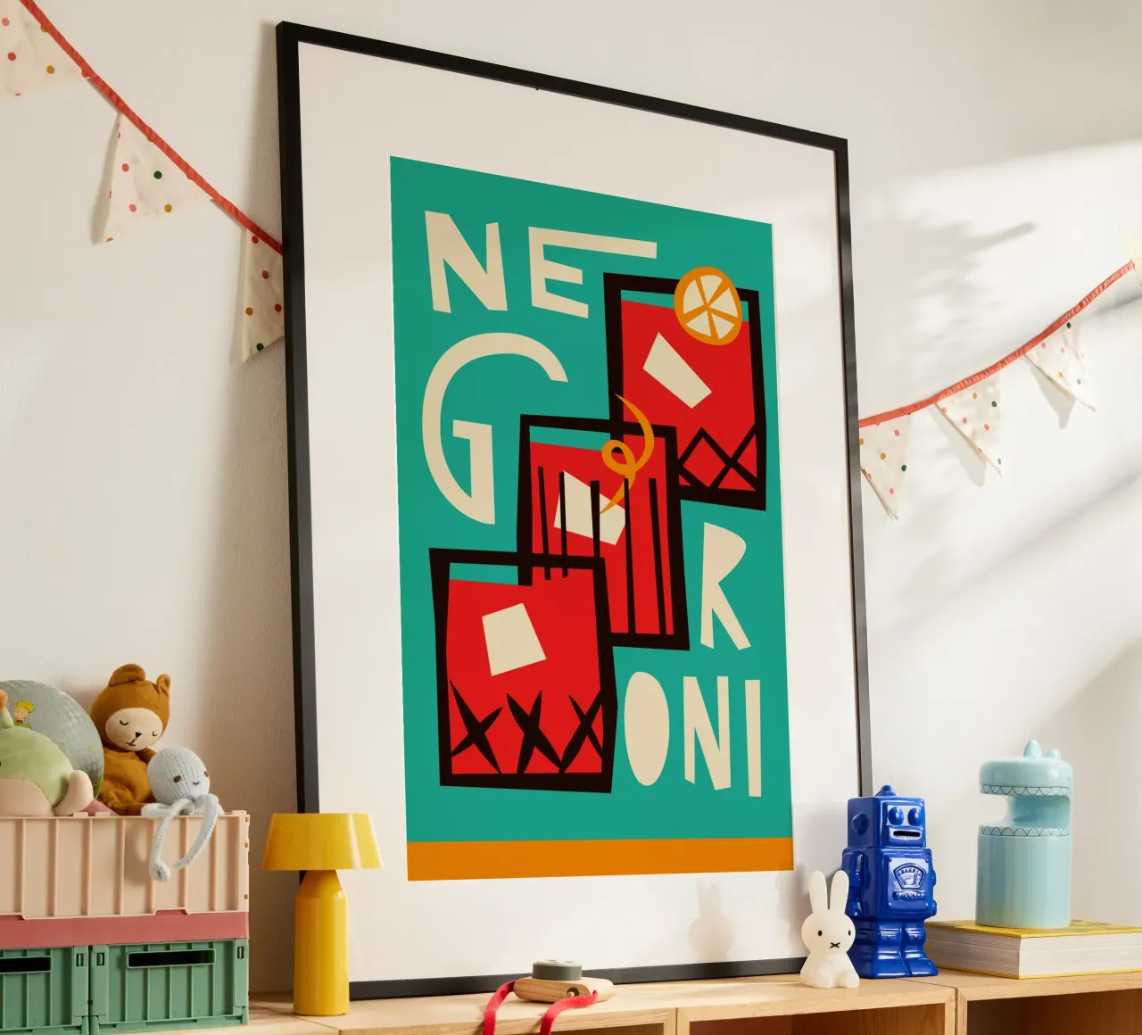 Negroni Cocktail poster da Fox & Velvet