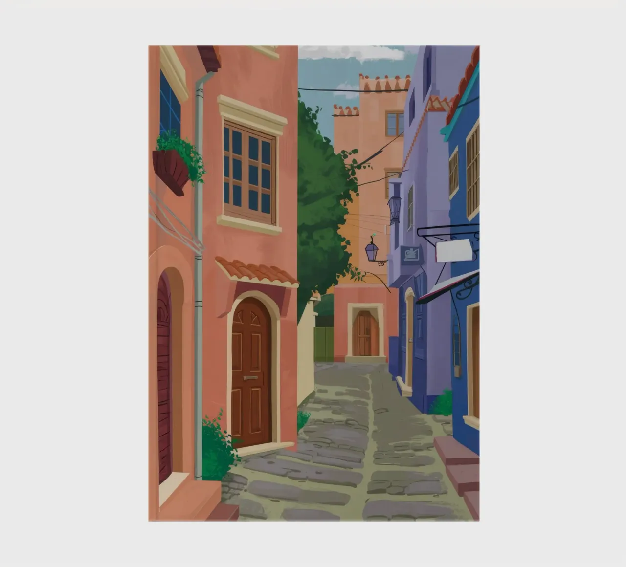 Quaint Alleyway Charm notebook by Chroma Haven