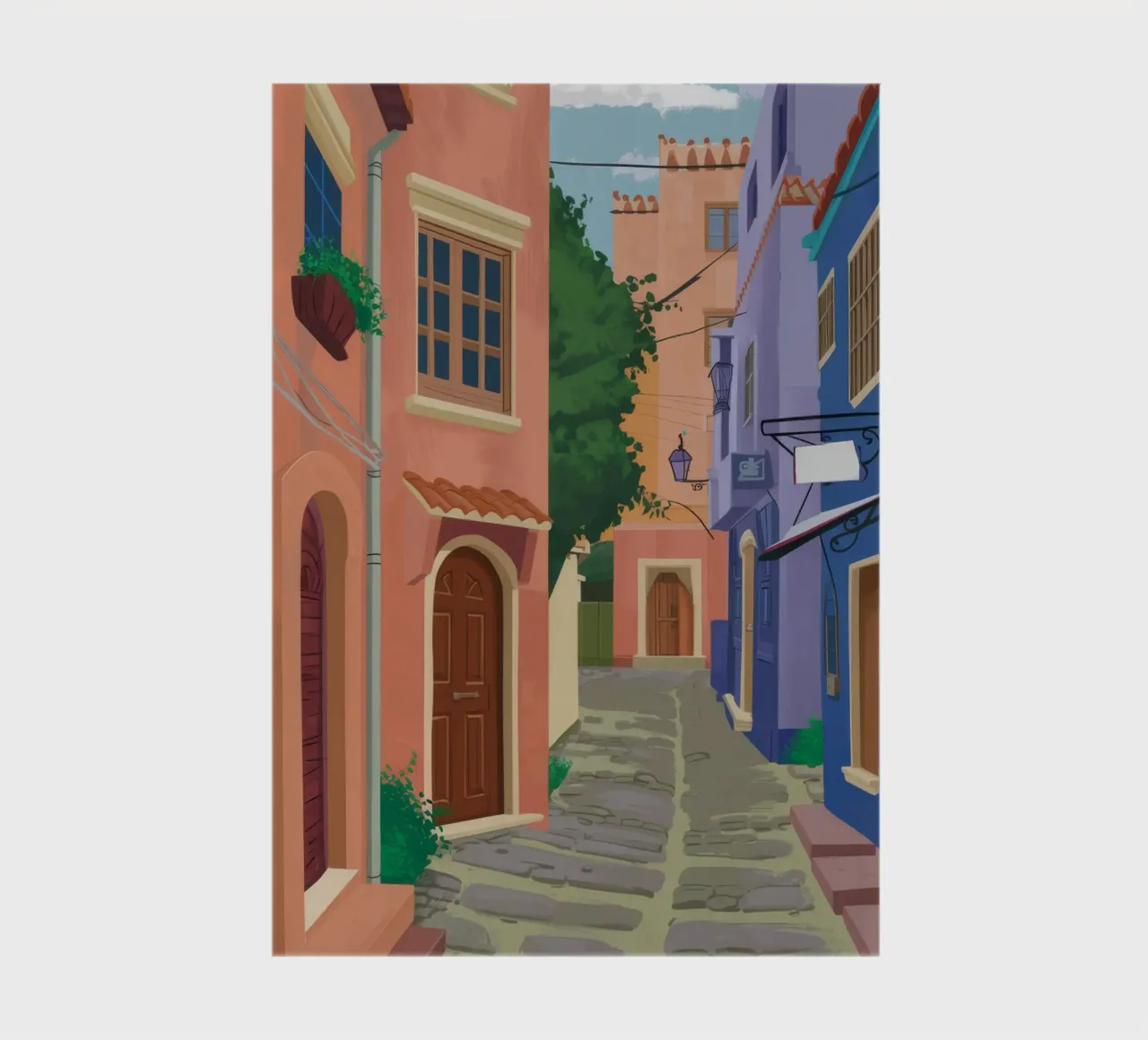 Quaint Alleyway Charm notebook by Chroma Haven