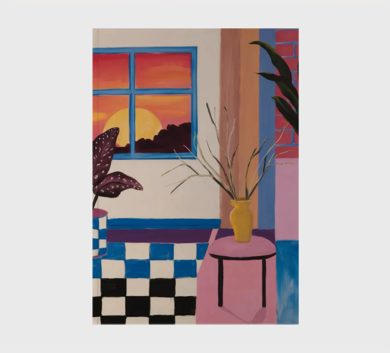 Sunset Checkered Reverie notebook by Stone Patina