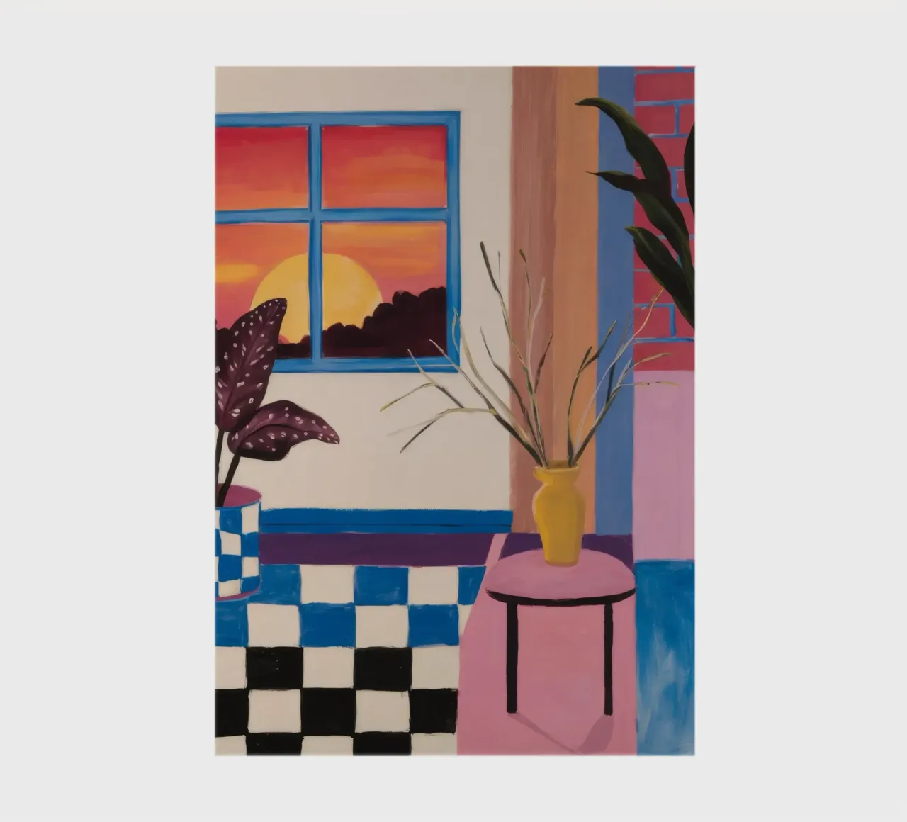 Sunset Checkered Reverie notebook by Stone Patina