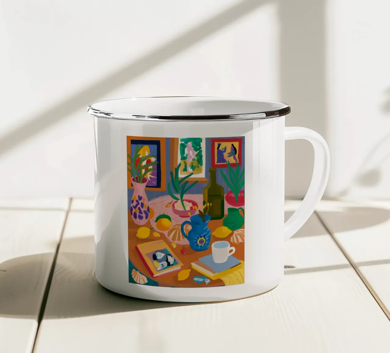 Natura morta artistica tazza in smalto da Chroma Haven