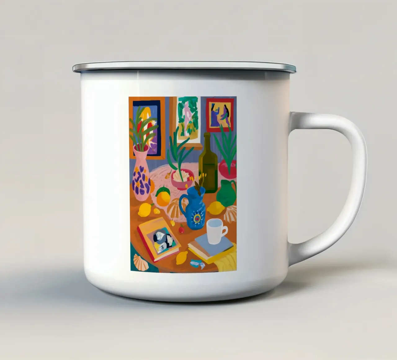 Natura morta artistica tazza in smalto da Chroma Haven
