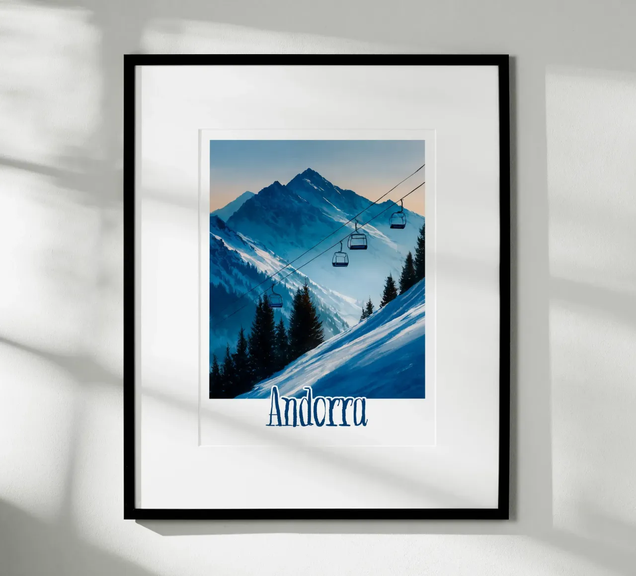 Affiche Andorre carta hahnemühle da Frame the World