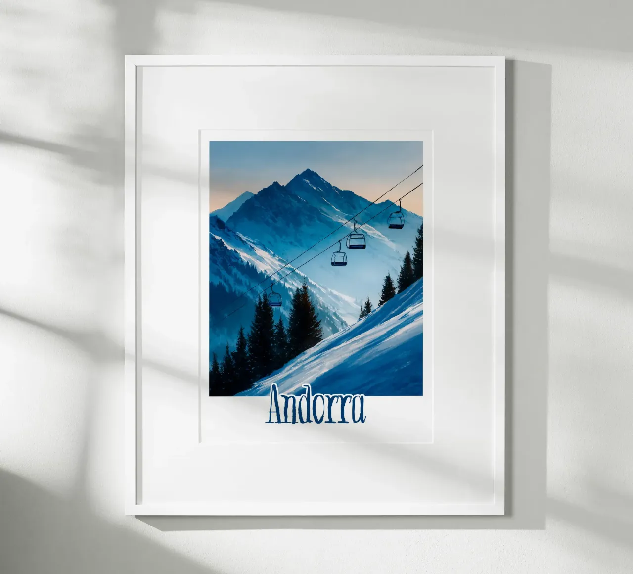 Affiche Andorre carta hahnemühle da Frame the World