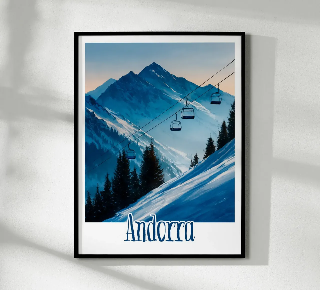 Affiche Andorre carta hahnemühle da Frame the World