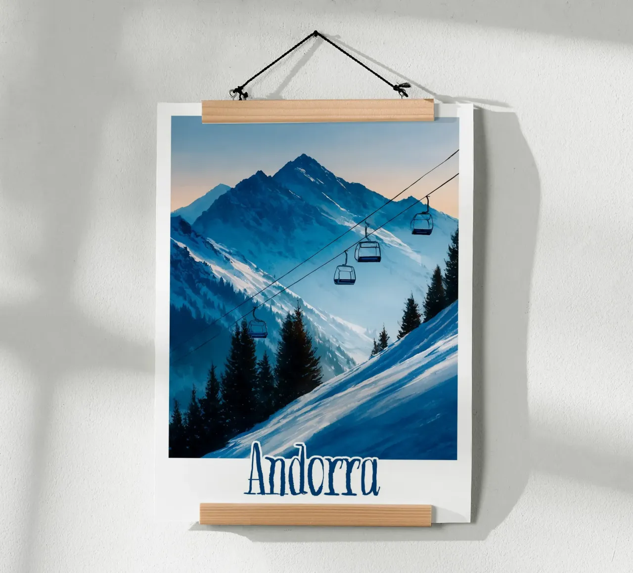 Affiche Andorre carta hahnemühle da Frame the World