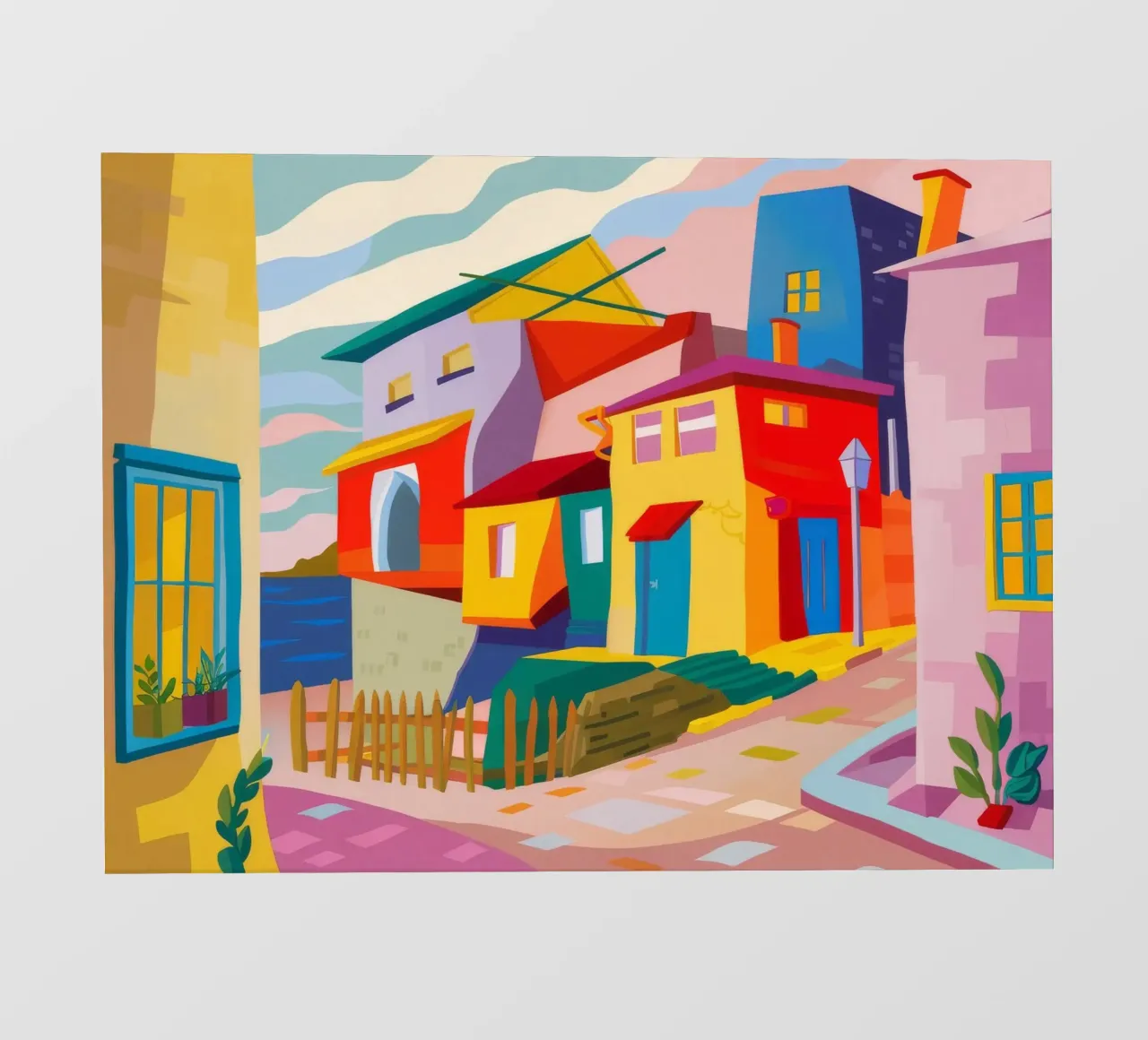 Case cubiste in collina telo in pvc da Chroma Haven