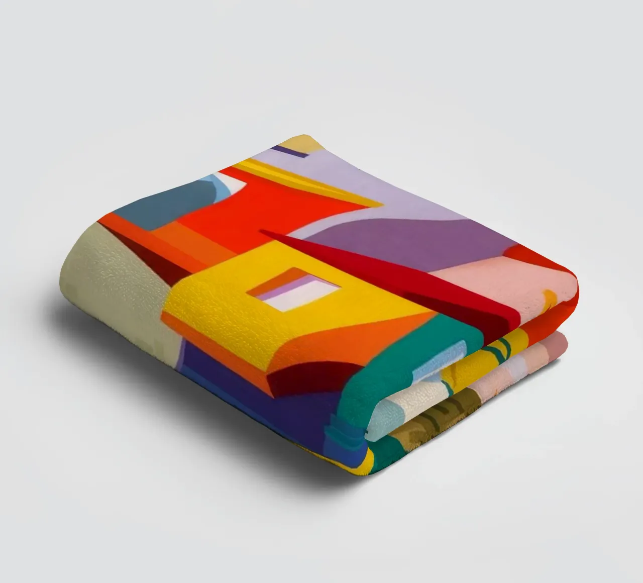 Case cubiste in collina asciugamano da bagno da Chroma Haven