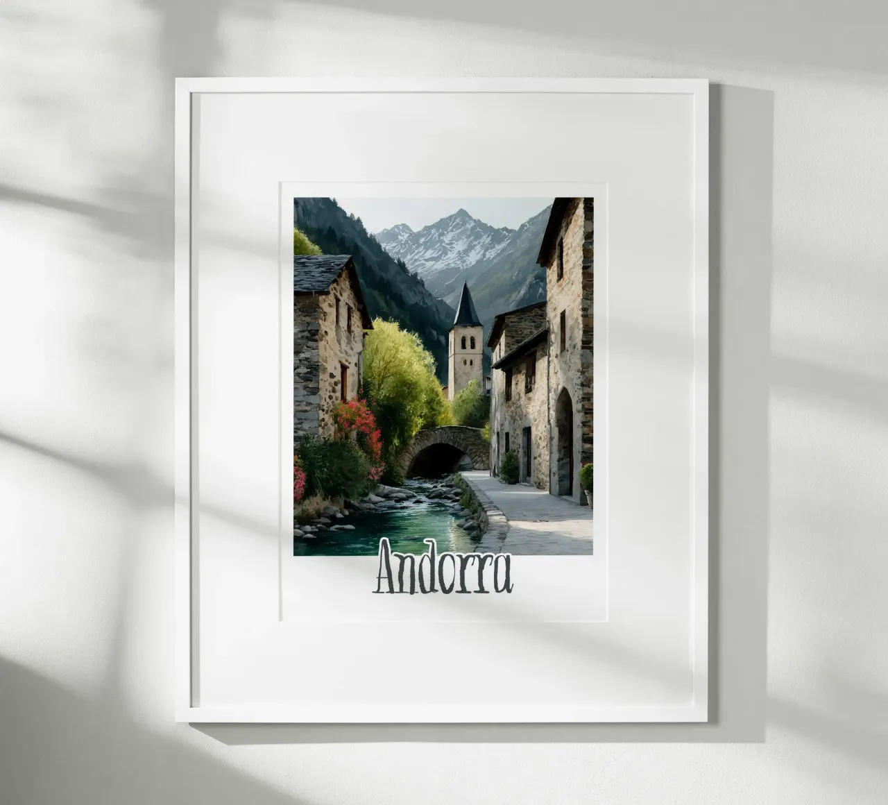Affiche Andorre carta hahnemühle da Frame the World
