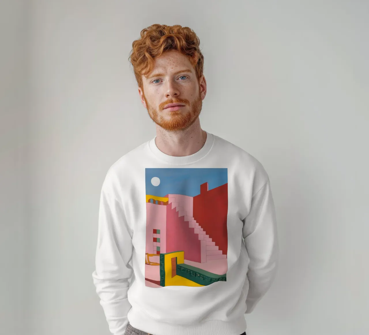 Crimson Stairway Zenith sweatshirt by Stone Patina