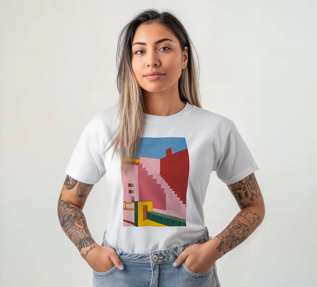 Scala cremisi Zenith t-shirt da Stone Patina