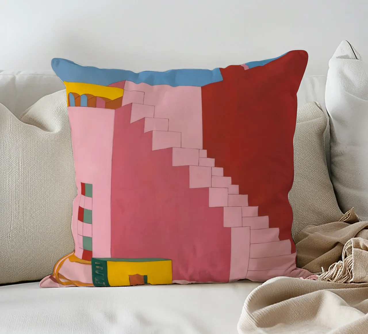 Scala cremisi Zenith cuscino da Stone Patina