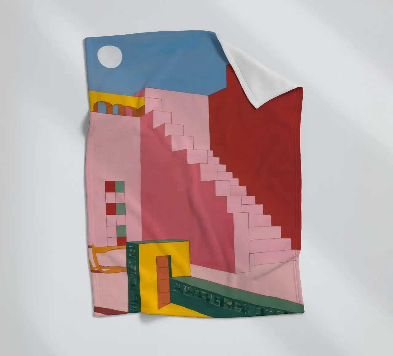 Scala cremisi Zenith coperta in pile da Stone Patina