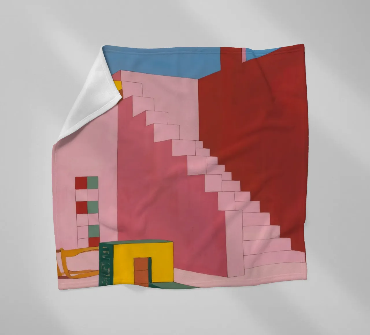 Scala cremisi Zenith coperta in pile da Stone Patina