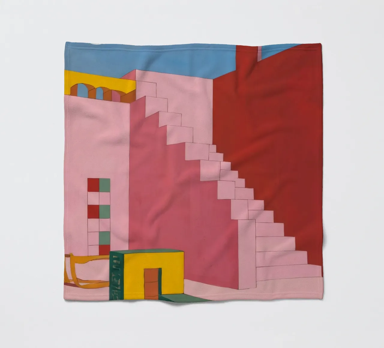 Scala cremisi Zenith coperta in pile da Stone Patina