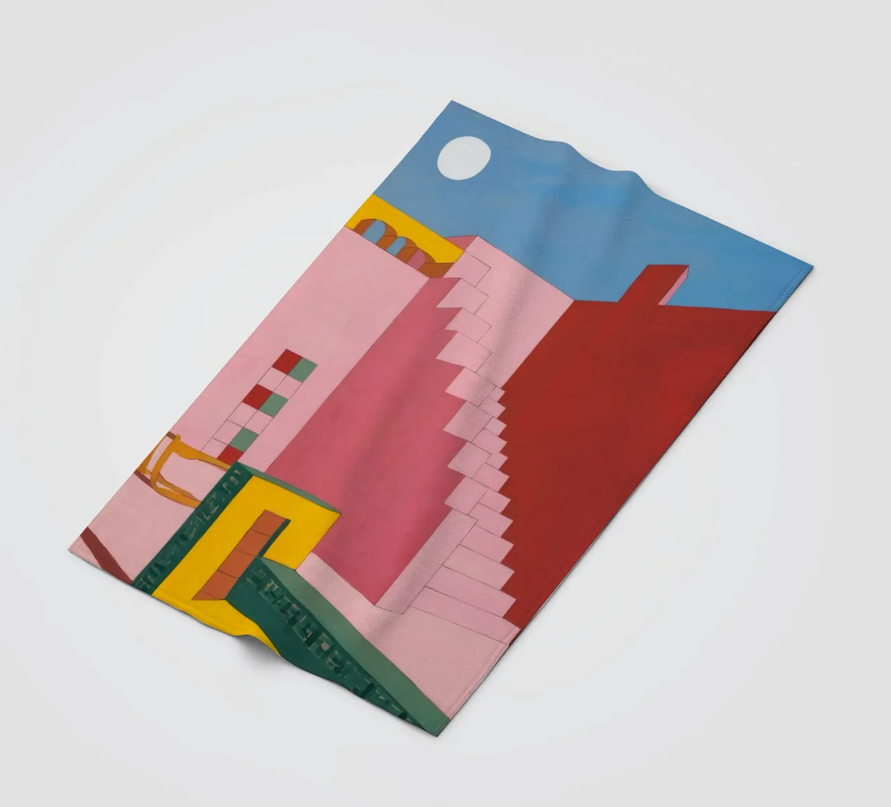 Scala cremisi Zenith coperta in pile da Stone Patina