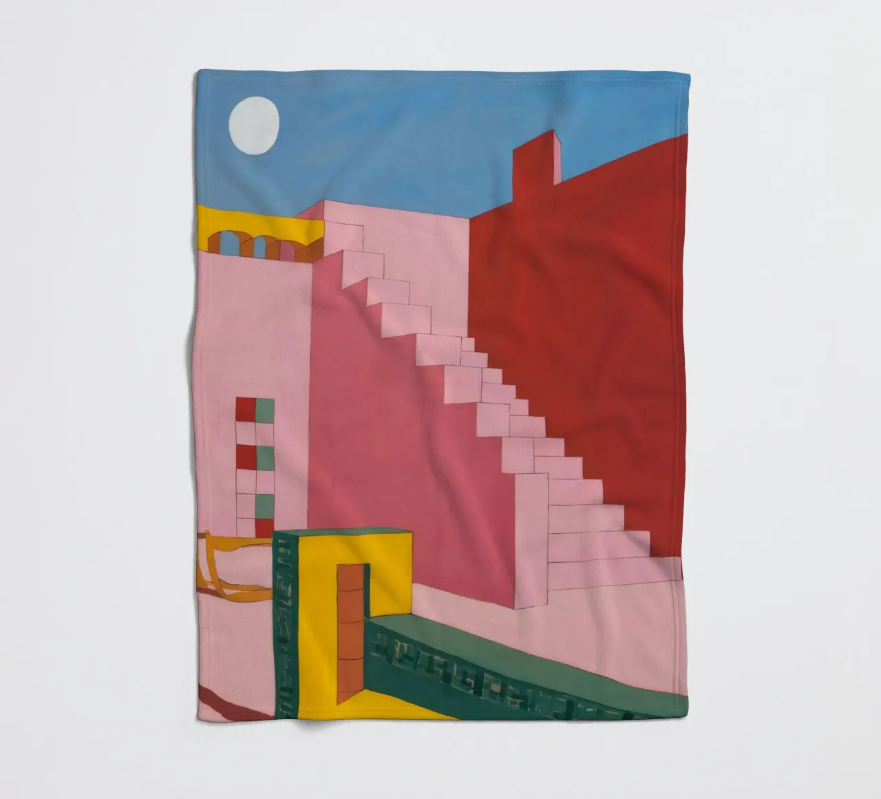 Scala cremisi Zenith coperta in pile da Stone Patina