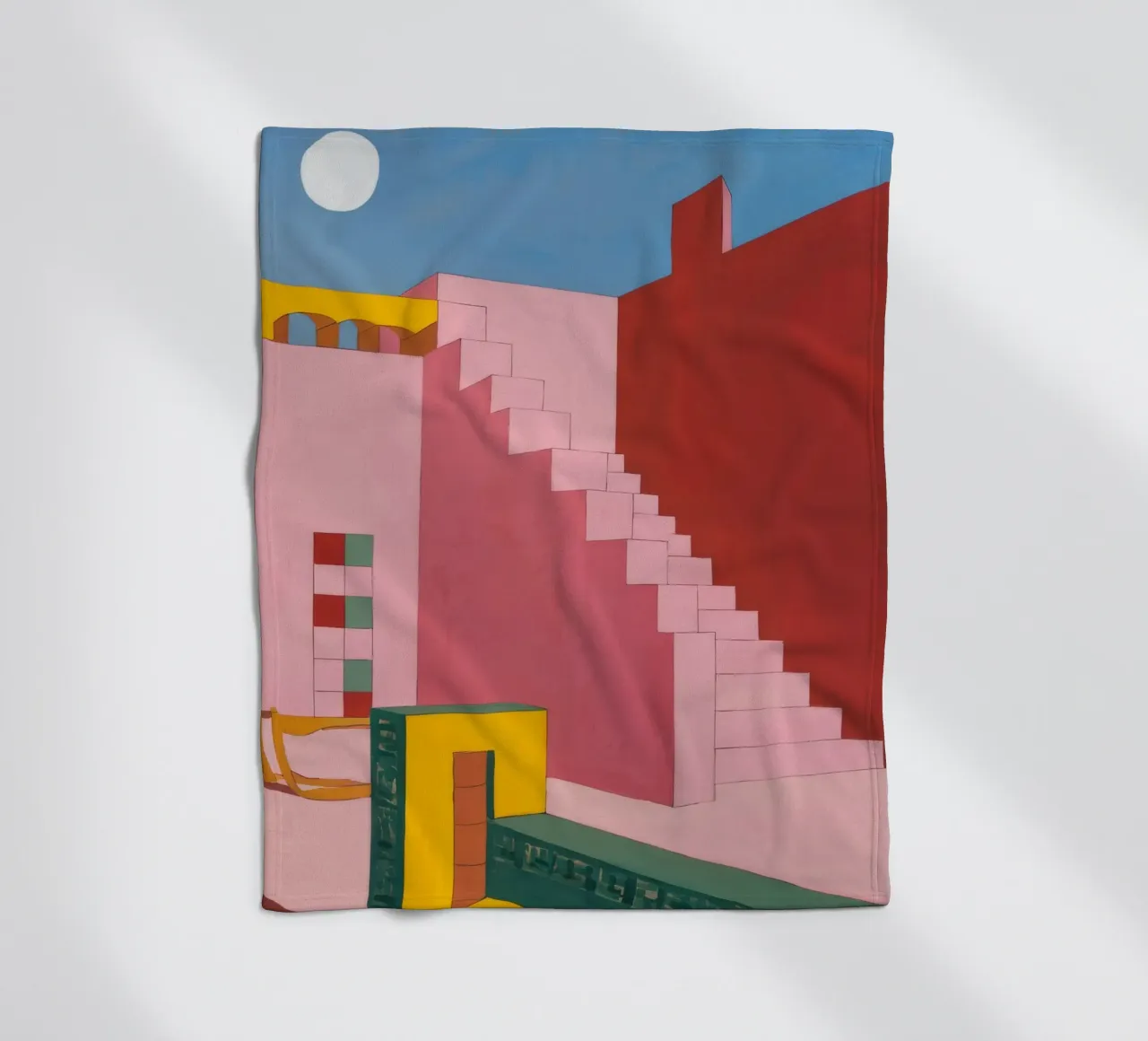 Scala cremisi Zenith coperta in pile da Stone Patina