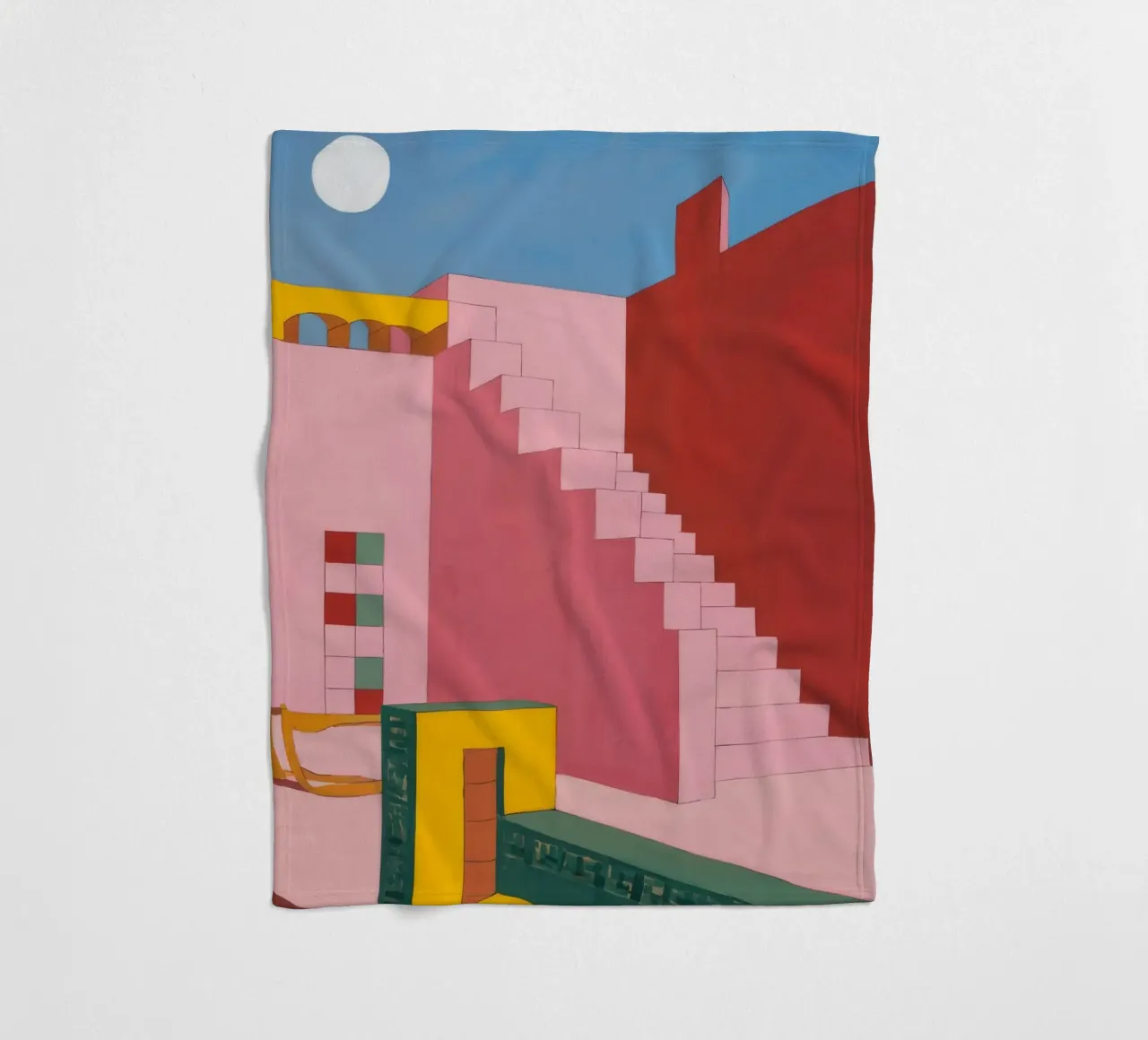 Scala cremisi Zenith coperta in pile da Stone Patina