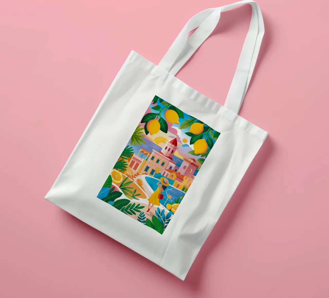 Lyrical Lemon Lanes tote bag by Chroma Haven