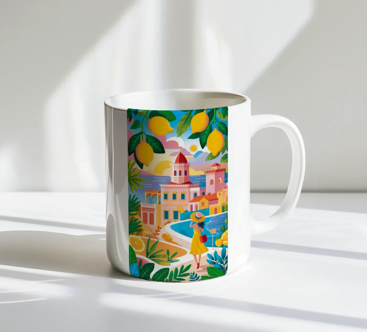 Corsie liriche al limone tazza in ceramica da Chroma Haven