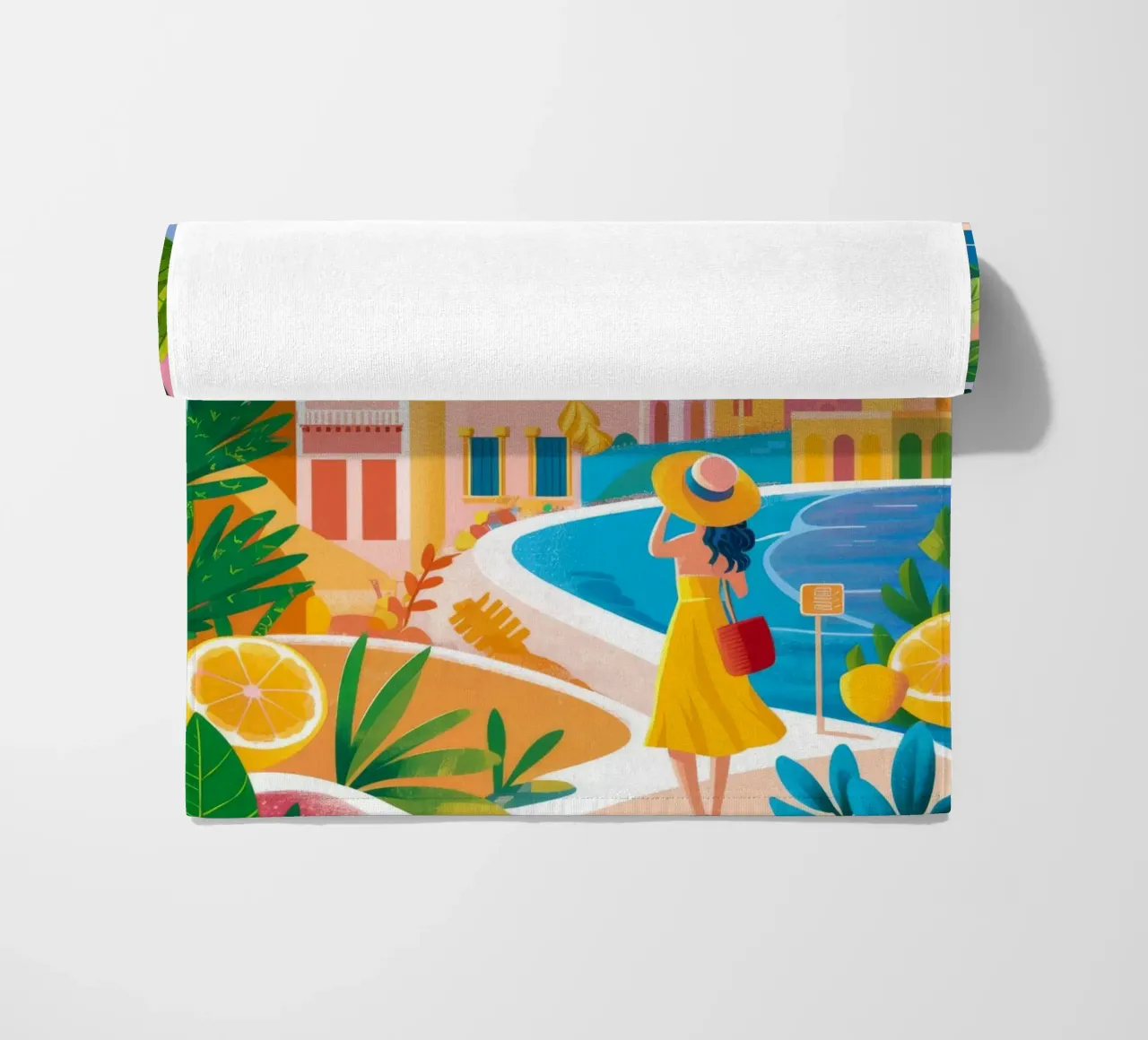 Corsie liriche al limone telo mare da Chroma Haven