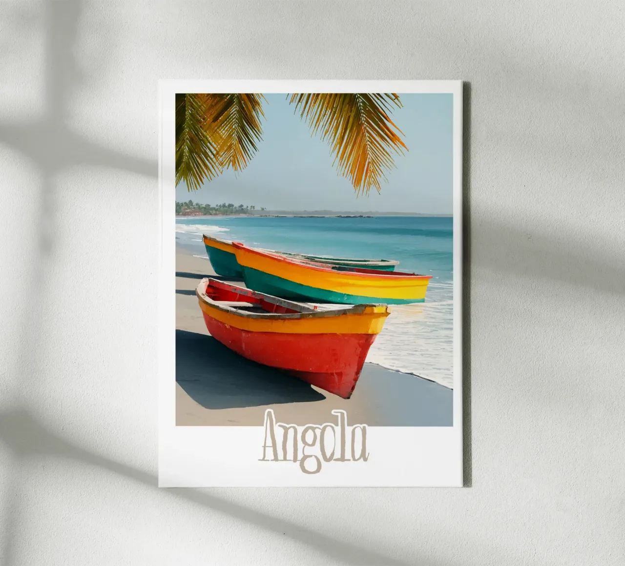 Affiche Angola tela con Cornice a cassetta da Frame the World